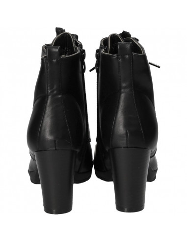 Botine fashion, negre, cu toc mediu