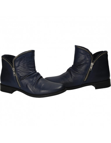 Botine fashion, cu toc mic, piele naturala