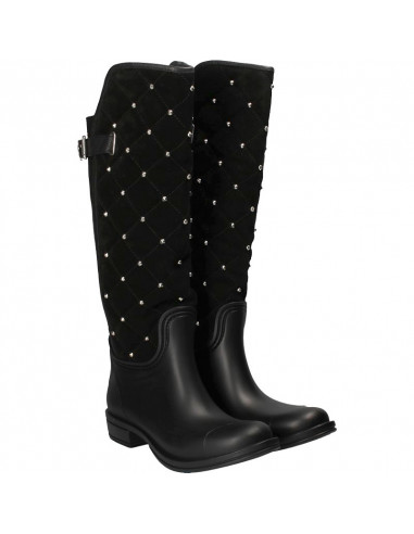 Cizme glamour, PVC și piele intoarsa