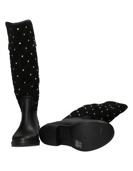 Cizme glamour, PVC și piele intoarsa