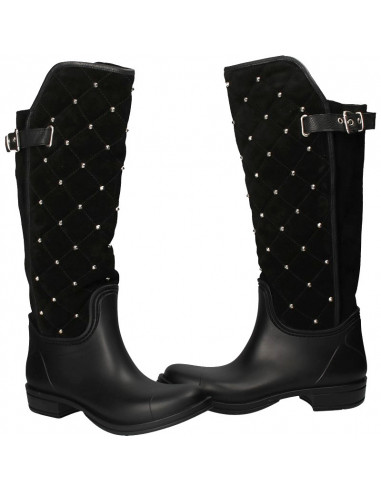 Cizme glamour, PVC și piele intoarsa
