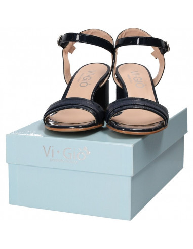 Sandale elegante, cu toc robust