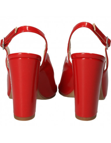 Pantofi trendy, rosii, cu bot ascutit
