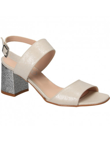 Sandale glamour, trendy, cu toc mediu