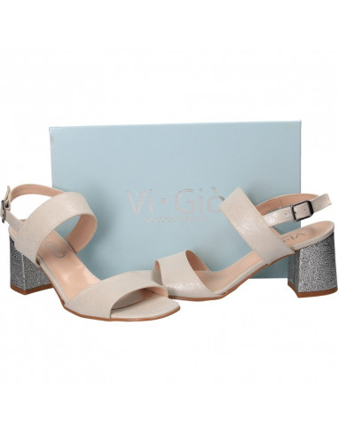 Sandale glamour, trendy, cu toc mediu