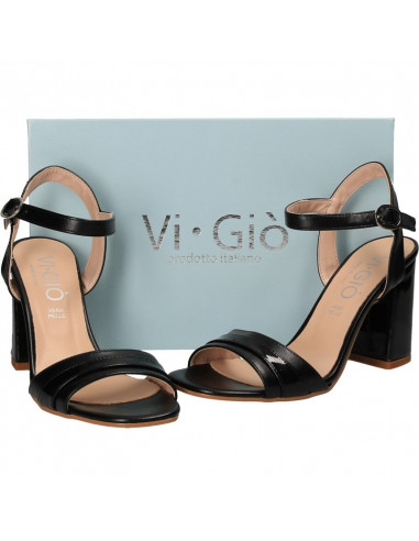 Sandale elegante, cu toc mediu, MADE IN ITALY