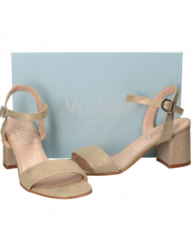 Sandale glamour, cu toc mediu