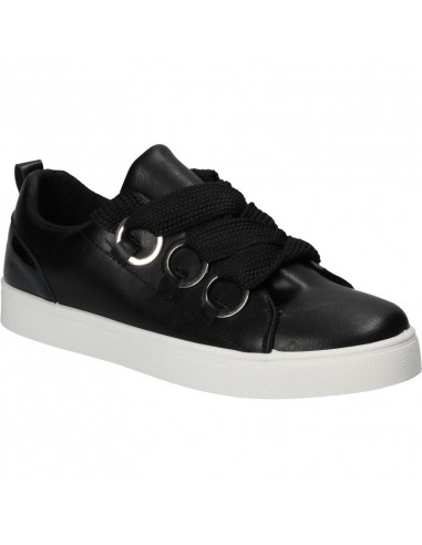 Pantofi fashion, cu cercuri, culoarea neagra