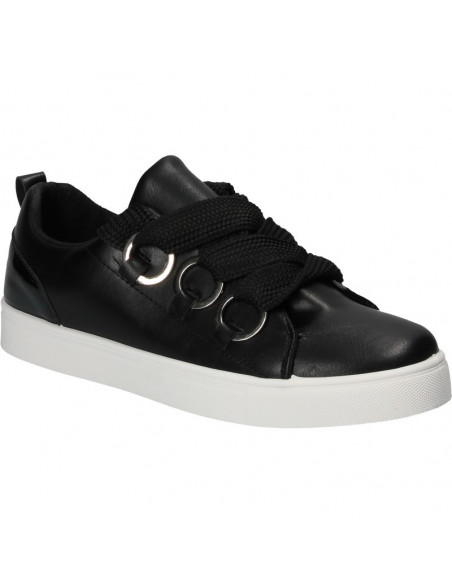 Pantofi fashion, cu cercuri, culoarea neagra