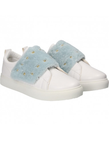 Sneakers trendy, cu blana, pentru tineret