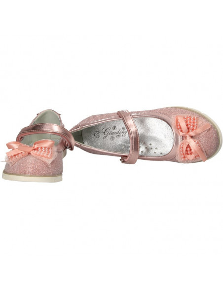 Balerini trendy, roz, cu perle, pentru fete