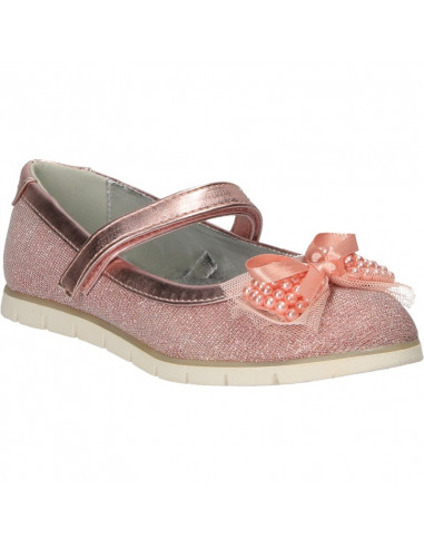 Balerini trendy, roz, cu perle, pentru fete