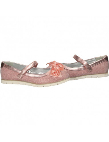 Balerini trendy, roz, cu perle, pentru fete