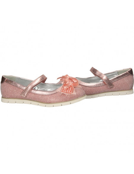 Balerini trendy, roz, cu perle, pentru fete