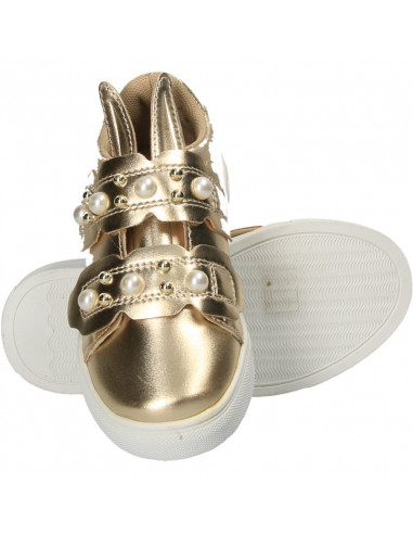 Sneakers aurii, cu urechiuse, pentru fetite