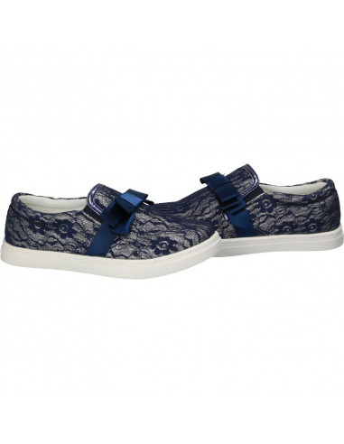 Espadrile moderne, din dantela albastra