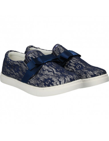 Espadrile moderne, din dantela albastra