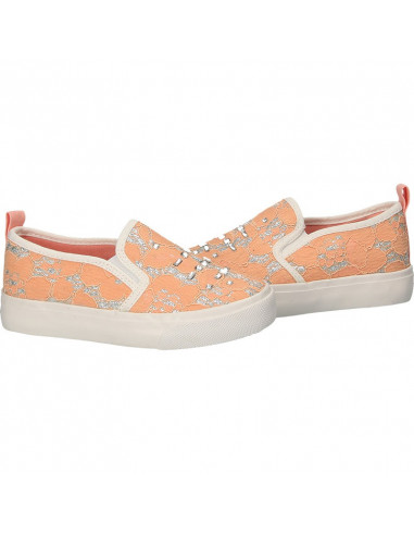 Espadrile din dantela, cu pietre, pentru fete