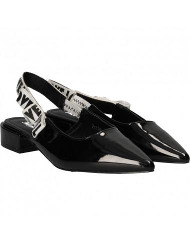 Pantofi LOVE negri din lac, trendy, marca Mellisa