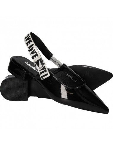 Pantofi LOVE negri din lac, trendy, marca Mellisa