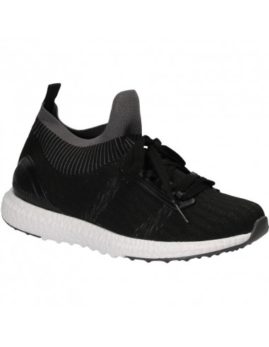 Pantofi negri, sport, cu tricot, pentru barbati
