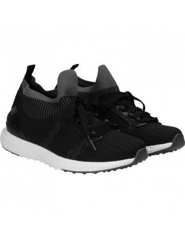 Pantofi negri, sport, cu tricot, pentru barbati