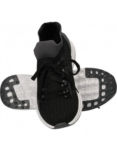 Pantofi negri, sport, cu tricot, pentru barbati