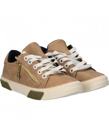 Pantofi Sport Fete Bej cu Accesorii Aurii