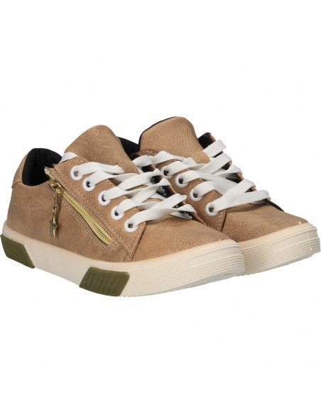 Pantofi Sport Fete Bej cu Accesorii Aurii