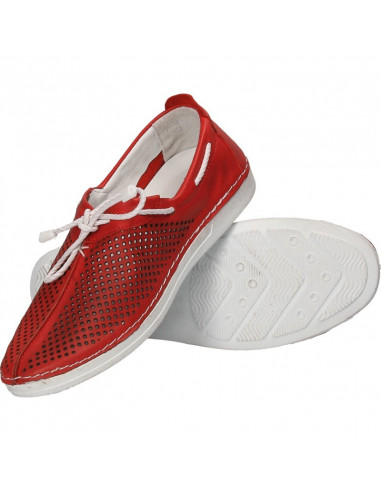 Pantofi rosii, piele naturala, pentru femei