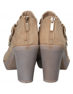 Sandale fashion, maro, cu toc inalt 2