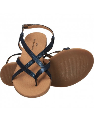 Sandale glamour, flip flops, piele naturala