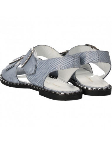 Sandale glamour, albastre, piele naturala