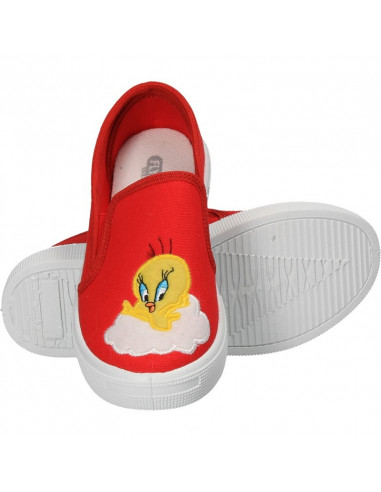Espadrile copii, rosii, imprimeu modern
