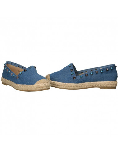 Espadrile dama, din jeans, cu tinte