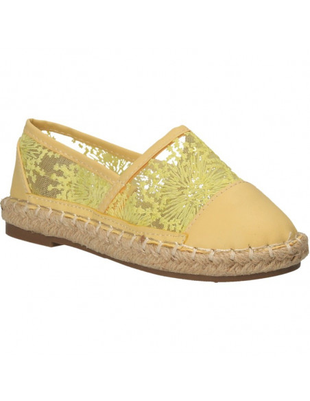Espadrile galbene, din dantela, pentru fete