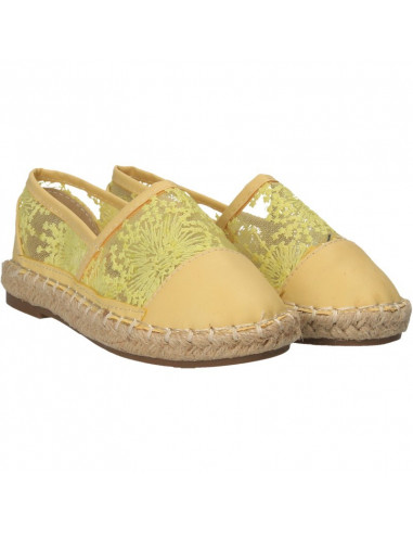 Espadrile galbene, din dantela, pentru fete