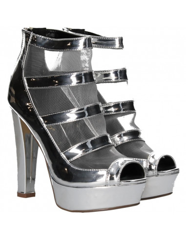 Sandale glamour, cu plasa, tinute fashion