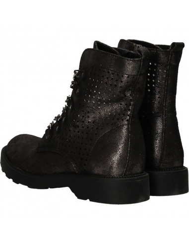 Ghete dama, stil urban, negru metalic