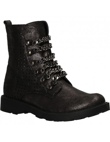 Ghete dama, stil urban, negru metalic