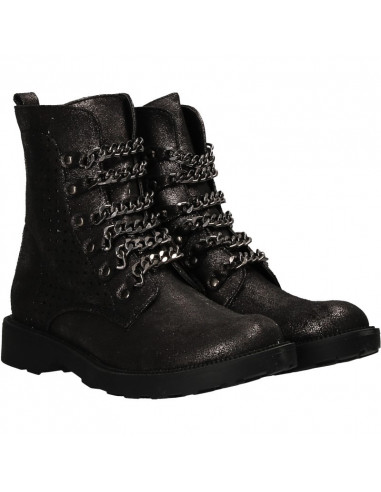 Ghete dama, stil urban, negru metalic