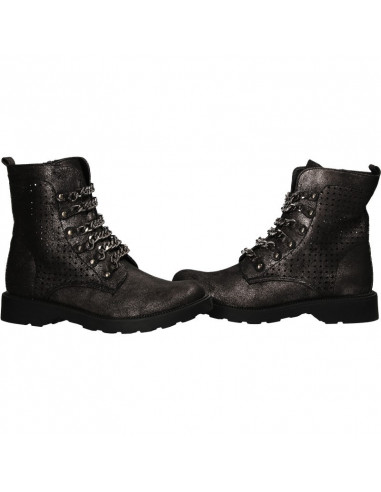 Ghete dama, stil urban, negru metalic