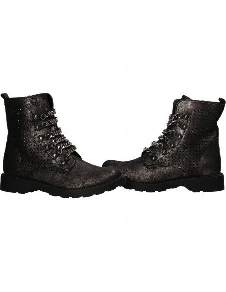 Ghete dama, stil urban, negru metalic