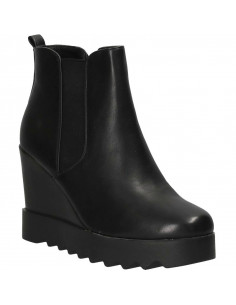 Botine fashion, negre, cu platforma inalta 2