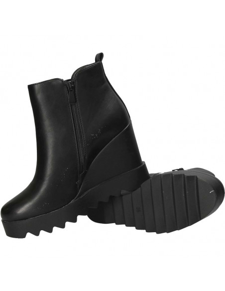 Botine fashion, negre, cu platforma inalta