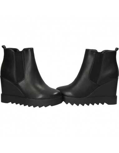 Botine fashion, negre, cu platforma inalta