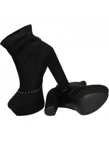 Botine negre, platforma, de gala