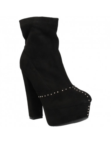Botine negre, platforma, de gala