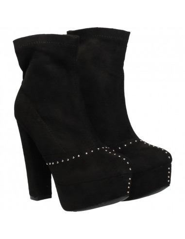 Botine negre, platforma, de gala