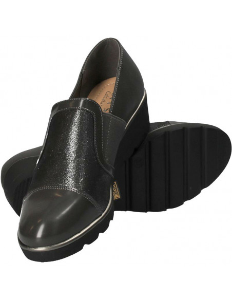 Pantofi talpa plina, culoarea gri
